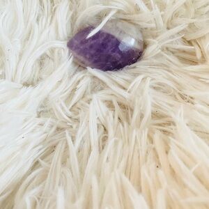 Purple and White Stone Pendant